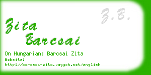 zita barcsai business card